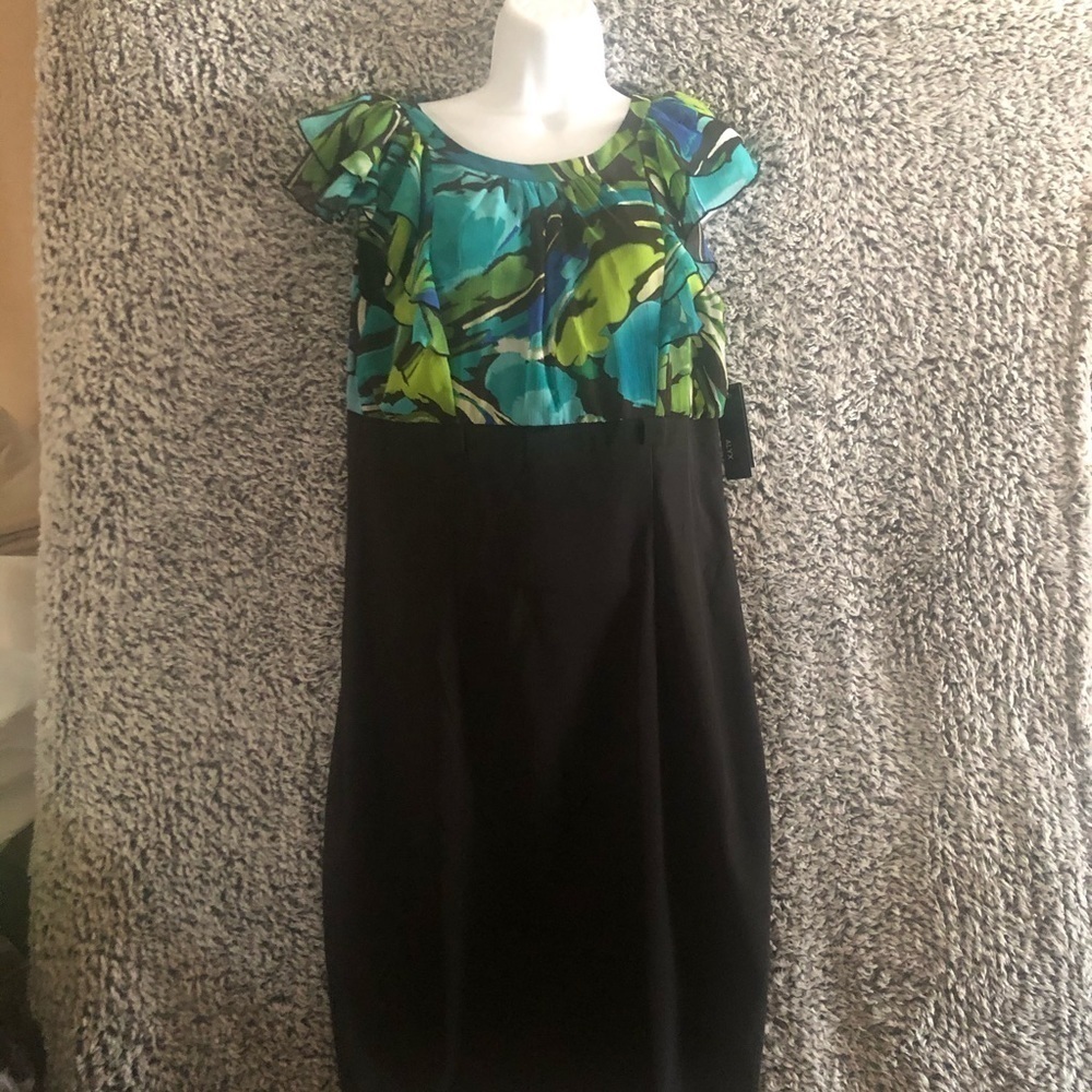Alyx Petite Women's Sleeveless Pink Floral Print Sheath Dress Zip Back Size 10